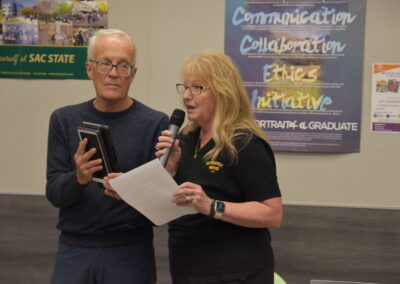 GPC President Marshall Killduff and Retireing superintendent of the Geyserville Unified School District Deborah Bertolucci