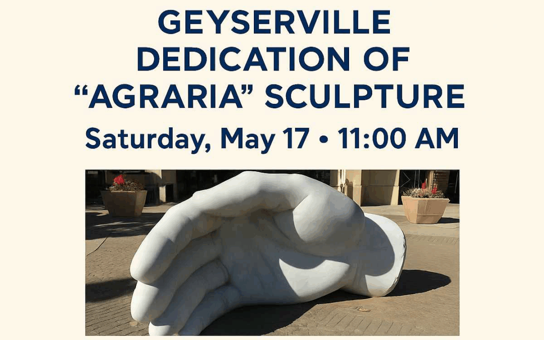 Geyserville Celebrates the Dedication of Agraria, a Stunning Sculpture Honoring the Region's Agricultural Heritage
